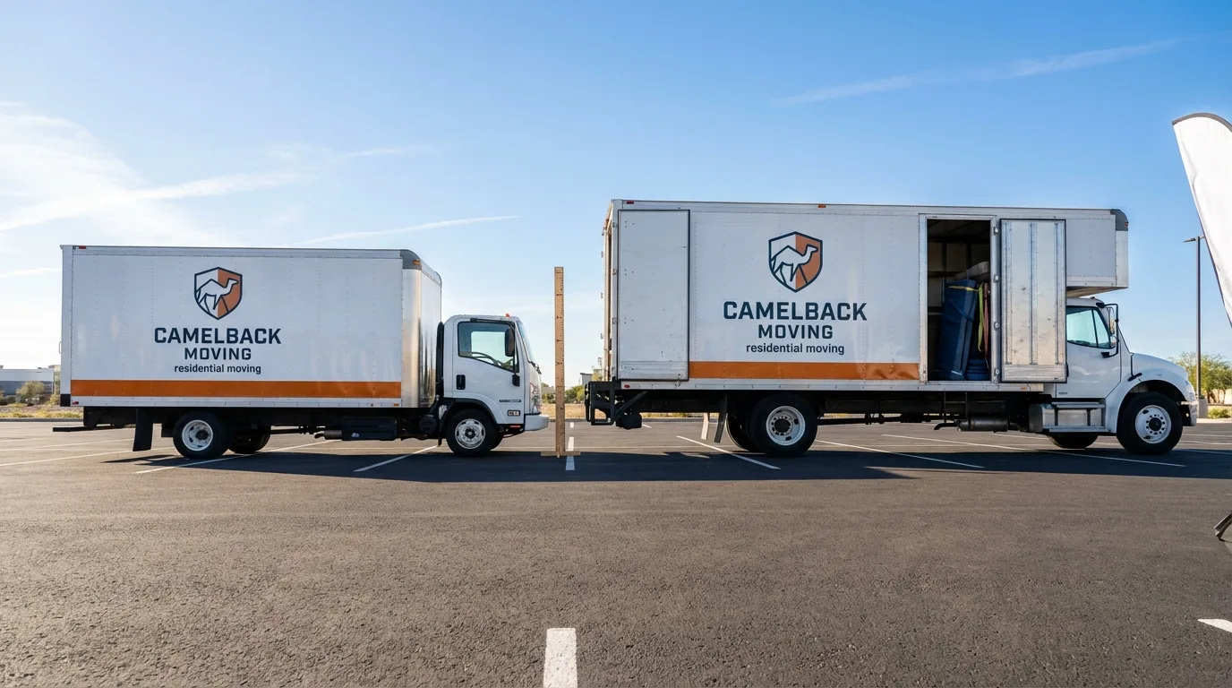 Moving truck size capacity guide in Arenas Valley